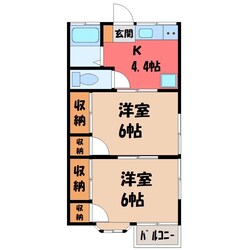 舘野コーポの物件間取画像